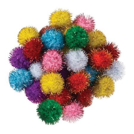 Pacon 33 mm Glitter Poms Assortment 40 Pieces PACAC81533